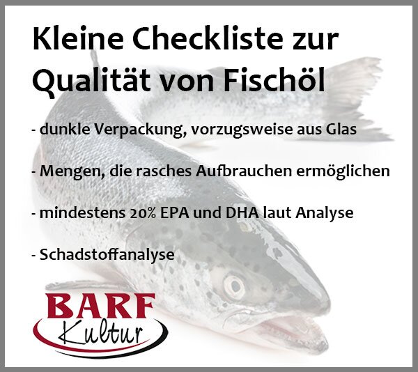 Checkliste zur Qualität von Fischöl